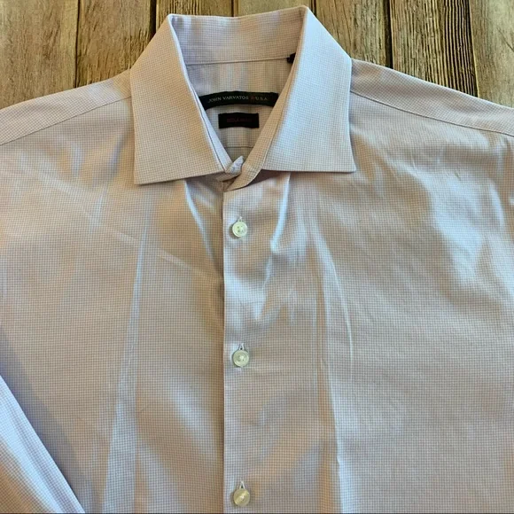 John Varvatos men’s long sleeve button down dress shirt | size 15.5 neck 32/33 - Picture 8 of 11